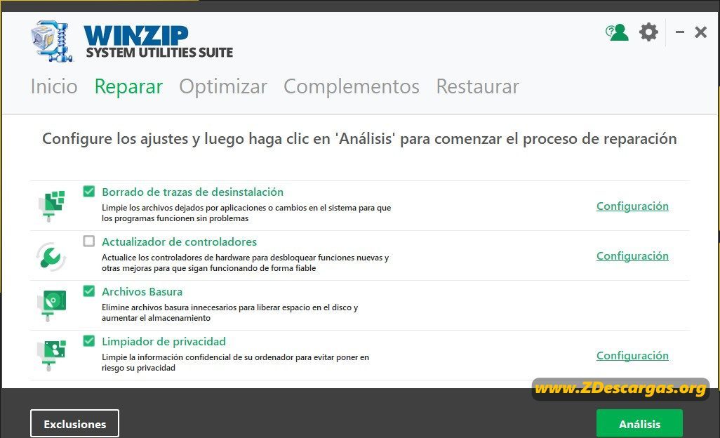 WinZip System Utilities Suite Full Español WinZip System Utilities Suite Full Español