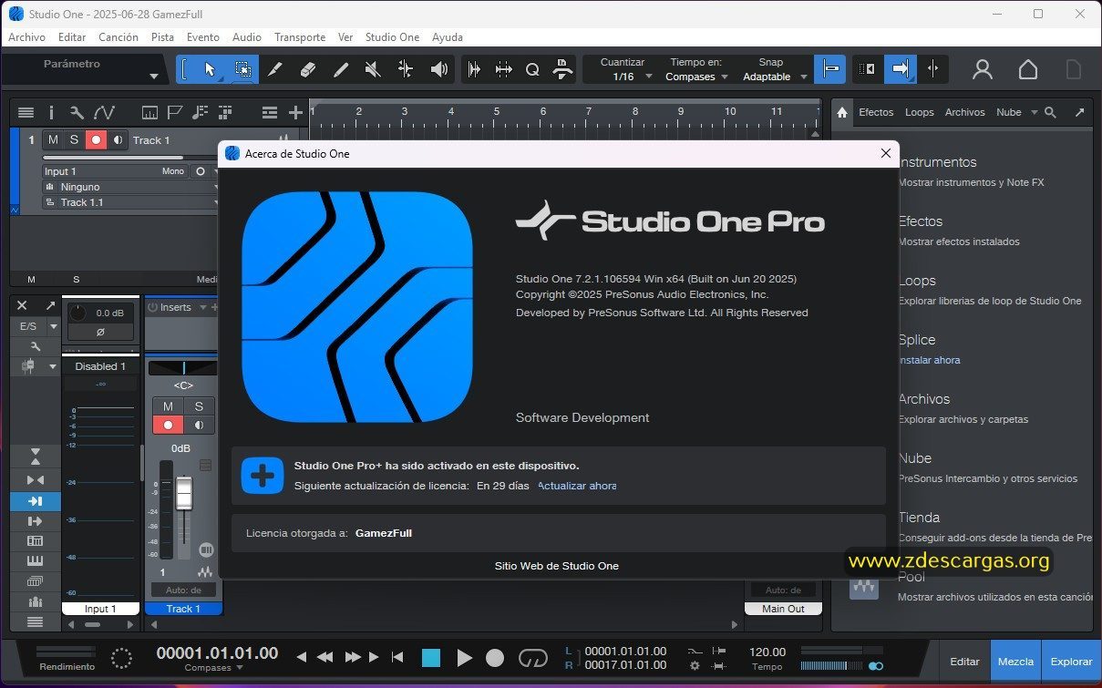 PreSonus Studio One Pro Full Español