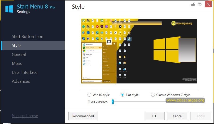 IObit Start Menu Full Español IObit Start Menu Full Español