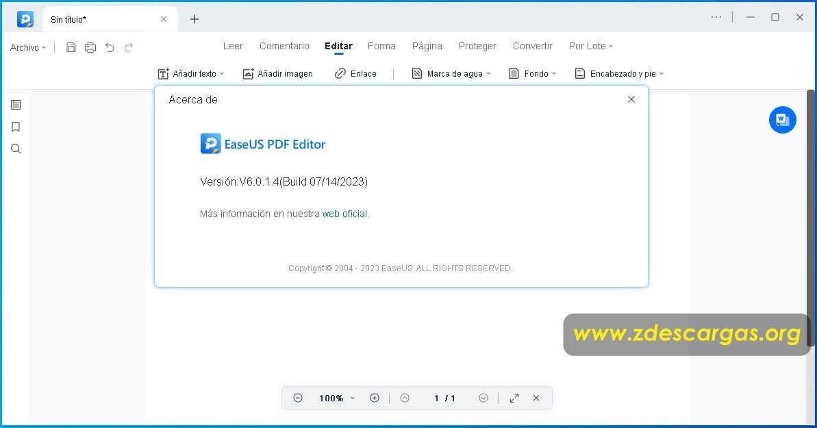 EaseUS PDF Editor Pro PC Español EaseUS PDF Editor Pro PC Español