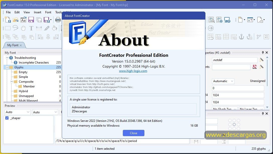 High-Logic FontCreator Pro High-Logic FontCreator Pro