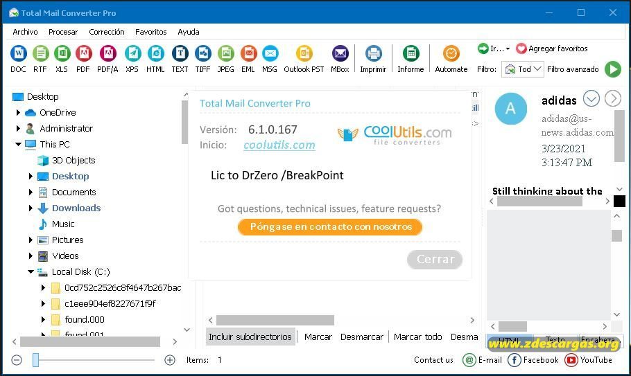 Total Mail Converter Pro Full Español