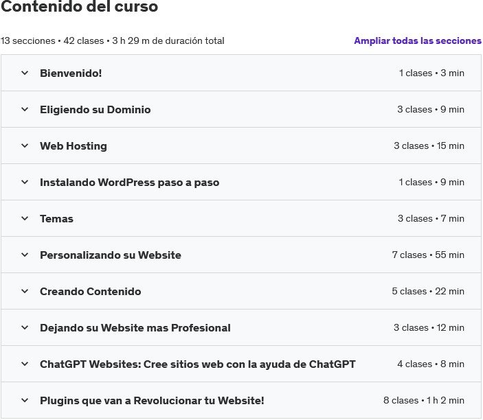 Temario del curso WordPress Y Sitios Web Temario del curso WordPress Y Sitios Web