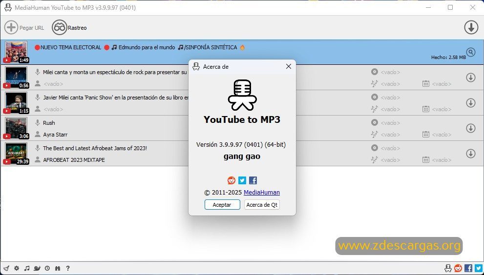 YouTube To MP3 Full Español