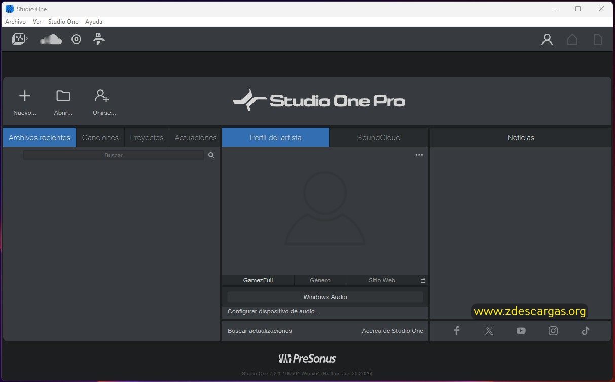 PreSonus Studio One Pro Full Español