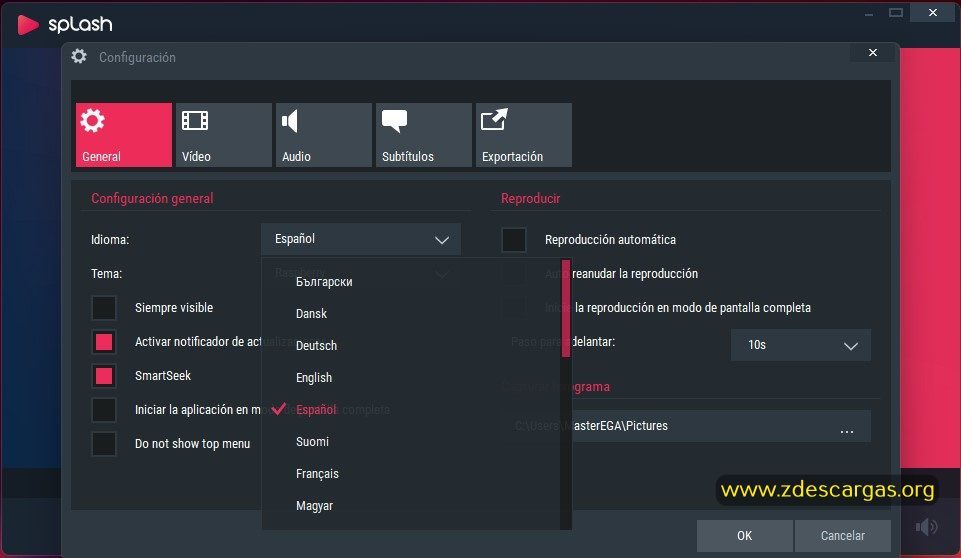 Splash Player Full Español
