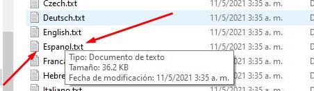Idiomas disponibles